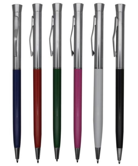Customized Logo Hotel Use Metal Ball Pen with Imprint