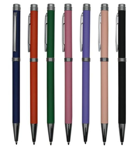 Hotel Use Slim Metal Ball Pen with Customized Logo for Gift