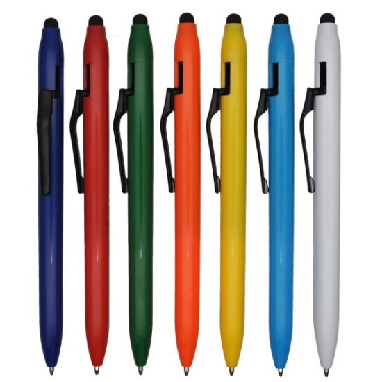 Designed Clip Touch Screen Plastic Ball Pen with Customized Logo