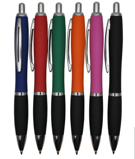 Best Selling Rubber Finish Metal Ball Pen with Customized Logo