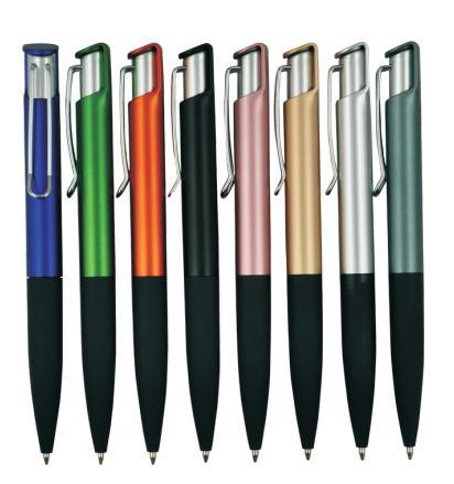 Promotional Gift Plastic Ballpoint Pen with Metal Clip