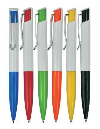 Promotional Gift Plastic Ballpoint Pen with Metal Clip