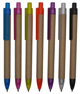 Promotional Gift Cecycle Craft Paper Ballpoint Pen with Logo Imprint